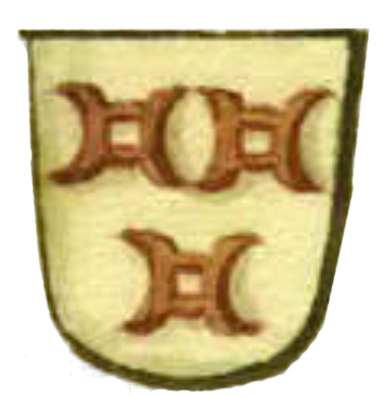 Algemeen wapen van de familie Dickbier, met de molenijzers. Wapen Dickbiers